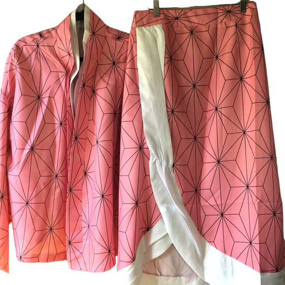Anime Demon Slayer Nezuko Kamado Costume Kimetsu No Yaiba Party Anime sz XL - Picture 3 of 15